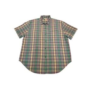 Jantzen Classics Vintage Colorful Plaid Short Sleeve Button Down Men's Shirt